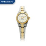 REFERENCE 76193 OYSTER PERPETUAL A STAINLESS STEEL AND YELLOW GOLD AUTOMATIC WRISTWATCH WITH BRACELET, CIRCA 2001