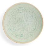 A rare molded Qingbai bowl, Southern Song / Yuan dynasty | 南宋 / 元 青白釉印花卷草紋盌