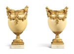 A Pair of Neoclassical Gilt Bronze-Mounted Ostrich Eggs, Probably Circa 1825