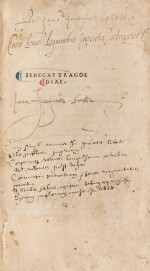 Senecae tragoediae.  Venise, F. Giunta, 1506. In-8. Reliure de l'époque. Rare édition aldine.