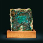 Petrified Wood with Blue Opal and Native Copper