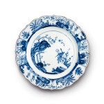 A MEISSEN BLUE AND WHITE PLATE CIRCA 1740-45
