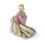 A Nymphenburg pagoda figure of a dancing Chinese lady, 20th century