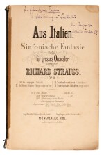 R. Strauss. Eight first and early editions, five signed and inscribed by the composer, 1887-1927 