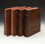 Thomas Aquinas, Opera, Lyon, 1581, 4 volumes, contemporary Spanish plateresque calf