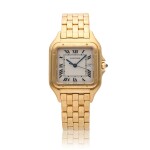 Reference 887968C Panthère de Cartier  A yellow gold wristwatch with date and bracelet, Circa 2005