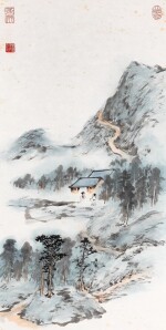 張大千　山居晤談 | Zhang Daqian, Leisurely Conversation in Green Mountains