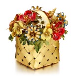 Enameled Flower Ornament | 卡地亞 | 琺瑯彩花卉擺件