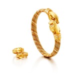 'Panthère' Gold Bangle and Ring | 卡地亞 | 'Panthère' K金手鐲及戒指
