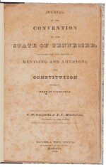Tennessee | The scarce journal of the convention for the second Tennessee constitution