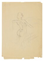[Feynman, Richard P.] Original Drawing of a Dancer at Gianone's, Pasadena