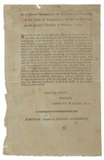 (AMERICAN REVOLUTION) | At a General Assembly of the Governor and Company of the State of Connecticut, holden at Hartford, on the second Thursday of October, A. D. 1780. [Hartford: Hudson and Goodwin, 1780]