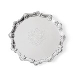 A George III Silver Salver, Maker's Mark R•P Probably for R. Piercy, London, 1760
