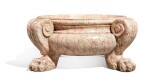A Footed Pink Granite Urn, 19th Century
