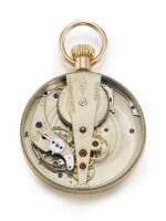 ALBERT H. POTTER & CO., GENEVA   [Albert H. Potter & Co.，日內瓦] | AN IMPORTANT AND POSSIBLY UNIQUE GOLD OPEN-FACED KEYLESS WATCH WITH UNUSUAL LEVER ESCAPEMENT AND SINGLE RUBY-TOOTH ESCAPE WHEEL, AND REGULATOR DIAL  CIRCA 1887, NO. 1   [罕有黃金懷錶備罕有槓桿式擒縱系統、紅寶石單鉤擒縱齒輪及三針一線錶盤，年份約1887，編號1，可能為孤例]