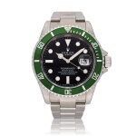 Reference 16610 Submariner 'Kermit' | A stainless steel wristwatch with date and bracelet, Circa 2003
