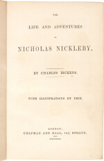 Charles Dickens | Nicholas Nickleby, 1839, first edition, presentation copy with letter to Lady Holland