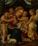 Madonna and Child with the infant St. John the Baptist and angels