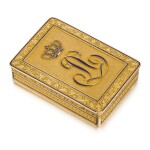 A gold and enamel Royal presentation snuff box, Gabriel-Raoul Morel, Paris, circa 1822