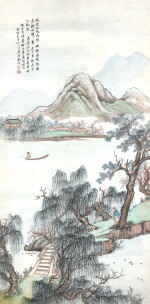 Jin Cheng, Spring Scenery of Jiangnan | 金城　江南春色　設色紙本　立軸　一九二四年作