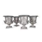A Set of Four George III Silver Wine Coolers, Paul Storr retailed by Rundell, Bridge and Rundell, London, 1810