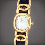 Golden Ellipse, Reference 4833 | A yellow gold and sapphire-set wristwatch with mother-of-pearl dial | Circa 1995