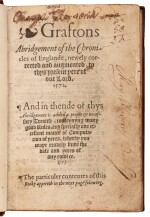 Grafton, Graftons abridgement of the chronicles of Englande, London, 1572, old calf