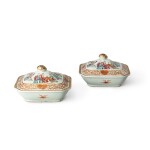 Two famille rose 'figural' tureens and covers, Qing dynasty, 18th century | 清十八世紀 粉彩描金人物故事帶蓋小湯盆兩件