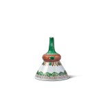 A Rare Chinese Export Famille-Verte Funnel, Qing Dynasty, Kangxi Period