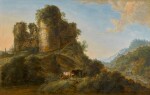 GILLIS NEYTS | A LANDSCAPE WITH THE RUINS OF CÉSAR CASTLE AT VAULX-LEZ-TOURNAI