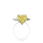 Fancy vivid yellow diamond ring
