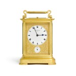 An engraved gilt-brass repeating carriage clock, Charles Frodsham, No.1581, London, circa 1870