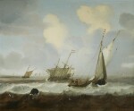 CORNELIS PIETERSZ. DE MOOY | DUTCH SHIPS ON A CHOPPY SEA