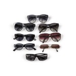 A group of eight various sunglasses | Gruppe von acht verschiedenen Sonnenbrillen, davon sechs von Karl Lagerfeld, eine von Chanel mit Box, und drei weitere