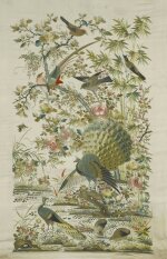 An embroidered 'birds and flowers' silk panel, Qing dynasty | 清 緞繡花鳥圖掛屏
