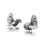 Two Italian silver roosters, Buccellati, Milan, 20th century | Deux coqs en argent par Buccellati, Milan, XXe siècle 