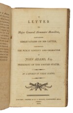 American Sammelband. Including a scarce pamphlet on the Alexander Hamilton-John Adams controversy