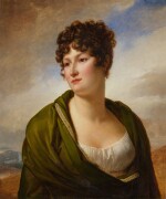 Portrait of Victoire Choiseul-Gouffier, half-length, in a landscape 