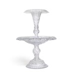 A large Victorian style cut-glass centerpiece by William Yeoward, modern
