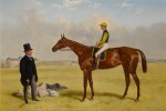 The Marquis de Montgomery's Chestnut Filly "La Toucques" at Chantilly