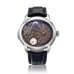 Millenary Minute Repeater Reference 26371TI.OO.D002CR.01, A limited edition titanium oval semi-skeletonized minute repeating wristwatch, Circa 2012  愛彼 26371TI.OO.D002CR.01 型號 Millenary Minute Repeater 限量版鈦金屬半鏤空三問腕錶，約2012年製