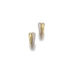PAIR OF GOLD AND DIAMOND EARRINGS, CARTIER
