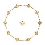 'Vintage Alhambra' Gold Necklace and Ring | 梵克雅寶 | 'Vintage Alhambra' K金項鏈 及 戒指