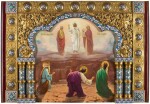 An icon of the Transfiguration on Mount Tabor, in a gilt-metal and cloisonné enamel frame, attributed to Vasily Petrovich Vereschagin, Moscow, late 19th century