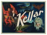 Kellar, Harry (Heinrich Keller) | A macabre Kellar poster featuring a vignette of his famous levitation illusion
