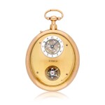 An unusual gold oval quarter repeating watch with visible balance Circa 1830, no. 3061