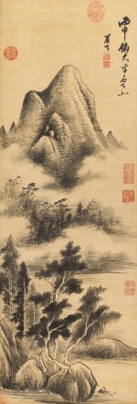 Chen Jiru 1558-1639 陳繼儒1558-1639 | Landscape after Mi Fu 仿米氏雲山