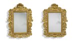 A Pair of Large Italian Rococo-Style Giltwood Mirrors, 19th Century