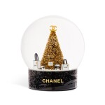 Golden Christmas Tree Snow Globe