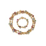 Gem-set necklace and bracelet (Collana e bracciale in pietre di colore)